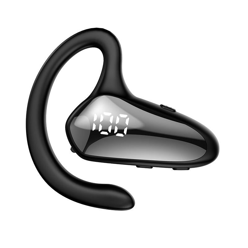 YX02 Digital Display Hanging Ear Bone Conduction Bluetooth Headset – Red, Wireless for Clear Audio & Comfort