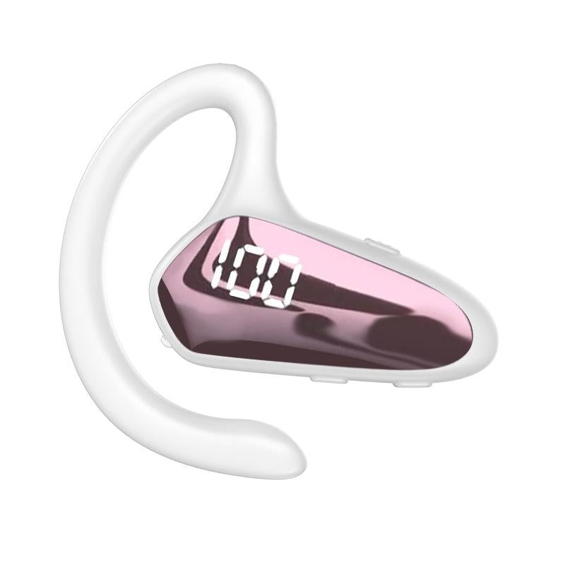 YX02 Digital Display Hanging Ear Bone Conduction Bluetooth Headset – Red, Wireless for Clear Audio & Comfort