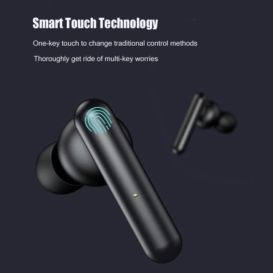 Mini TWS Bluetooth Wireless Earbuds – Green | Touch Control, Built-in Mic & Charging Case