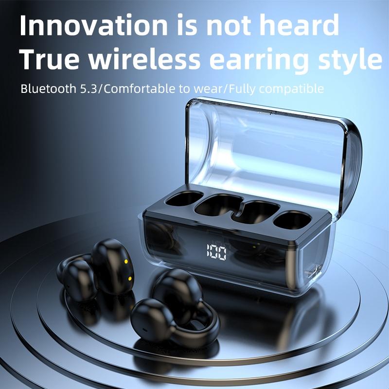 Bluetooth Wireless Earbuds with LED Digital Display & Charging Case – Blue