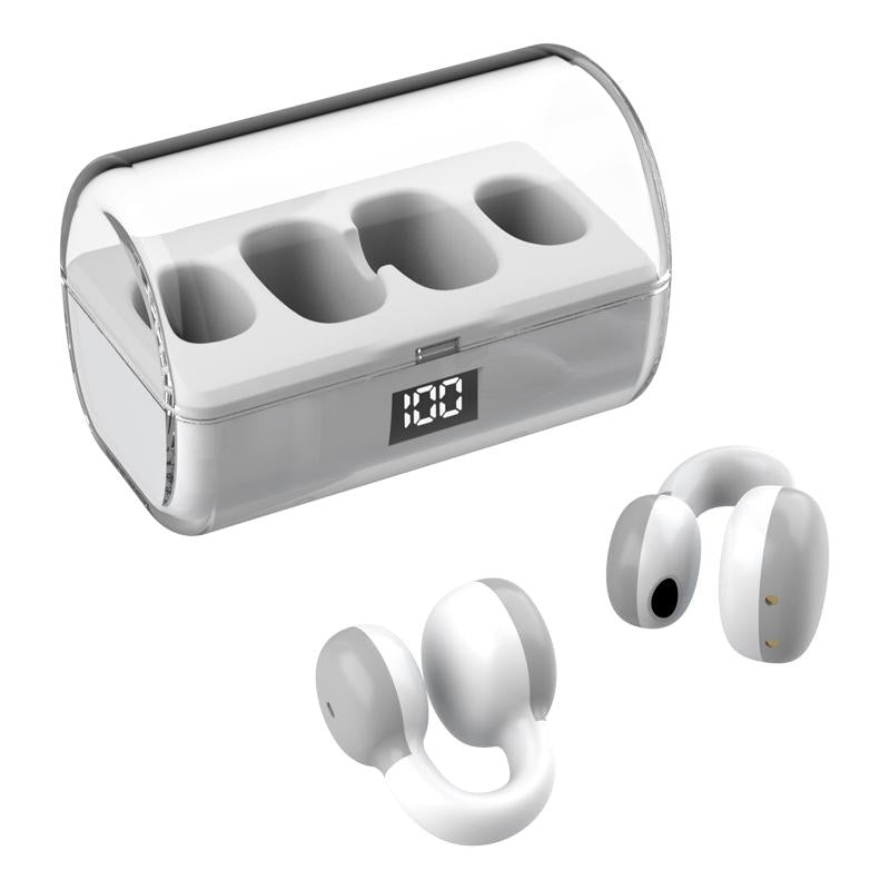 Bluetooth Wireless Earbuds with LED Digital Display & Charging Case – Blue