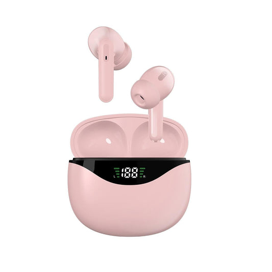 TWS Wireless Bluetooth Earphones – Stereo Sound, In-Ear Headphones with Mic – Pink