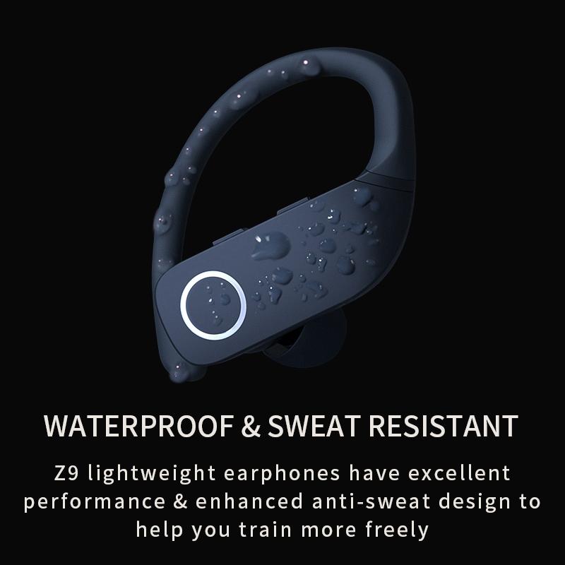 Z9 TWS Wireless Bluetooth Sports Headset with Noise Reduction – Blue, In-Ear Earbuds for Exercise & Music