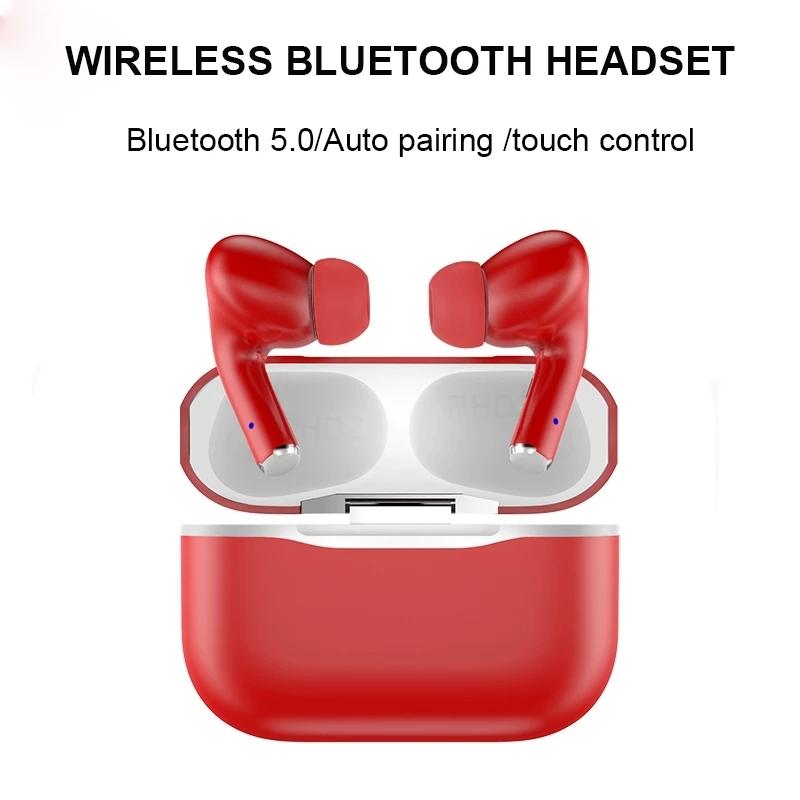 Touch Wireless T&G TWS Bluetooth Earphones – In-Ear Stereo Sound with Charging Case – Red