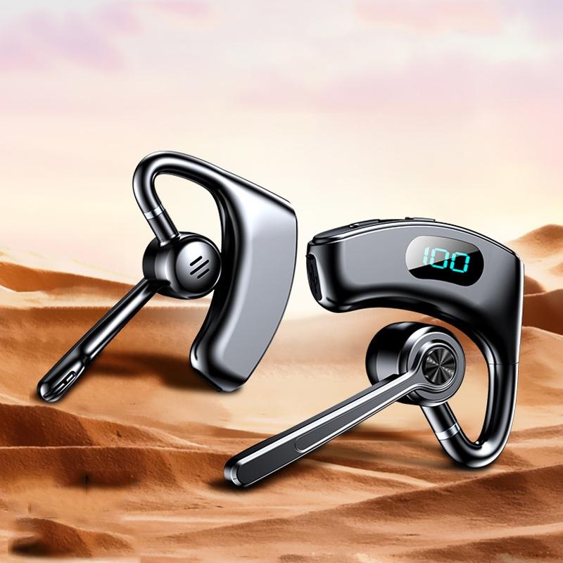 Bone Conduction Gaming Bluetooth Earphones – Noise Reduction, Open-Ear Design, Low Latency – Blue