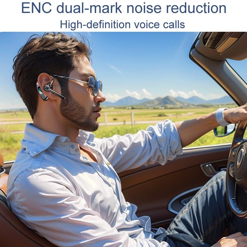 Bone Conduction Gaming Bluetooth Earphones – Noise Reduction, Open-Ear Design, Low Latency – Blue