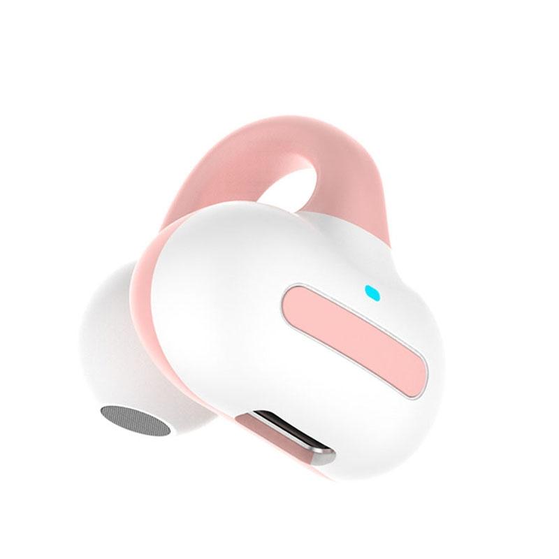 Wireless Single Ear Clip-on Bluetooth Earphone – M-S8 – Pink