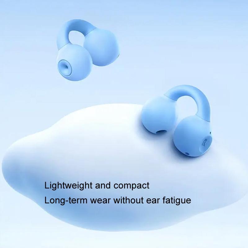OWS Sports Wireless Bluetooth Earphone with Transparent Ear Clip – Blue, Lightweight & Secure Fit
