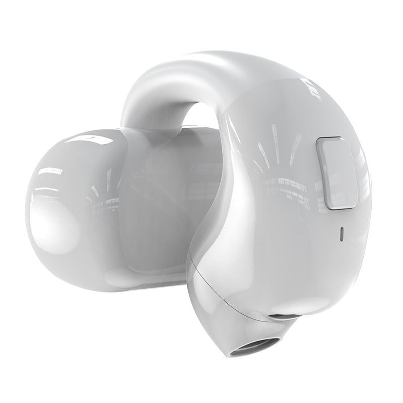 Wireless Clip-On Bluetooth Earphone for Sports & Gaming – Secure Fit Headset – Light Skin Tone