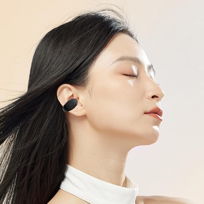 Wireless Clip-On Bluetooth Earphone for Sports & Gaming – Secure Fit Headset – Light Skin Tone