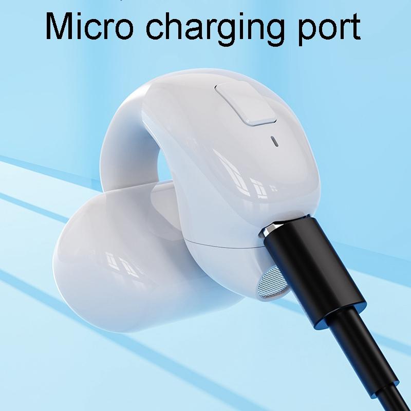 Wireless Clip-On Bluetooth Earphone for Sports & Gaming – Secure Fit Headset – Light Skin Tone