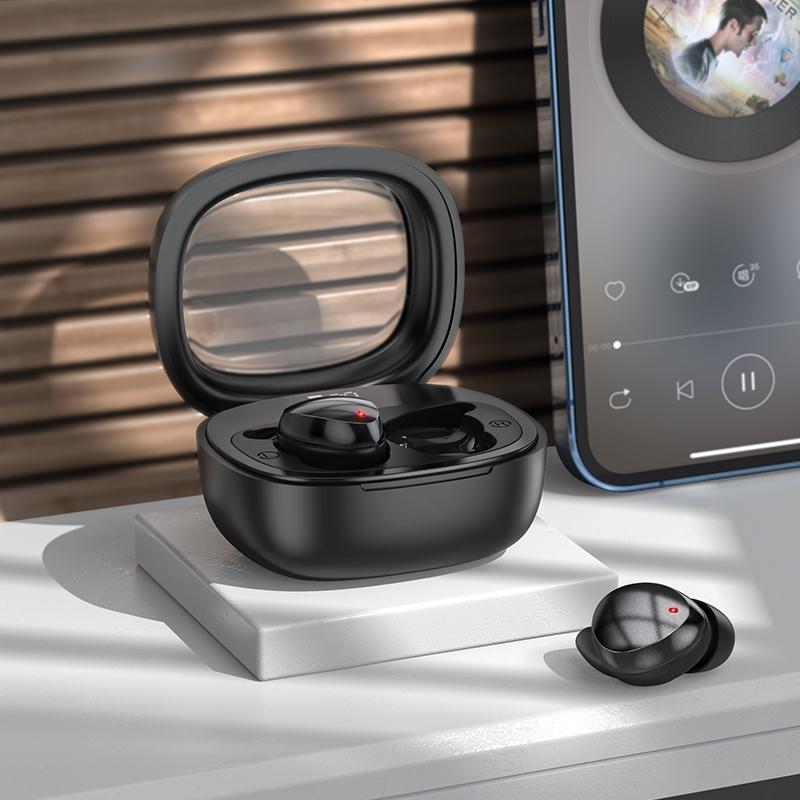 Hoco Wireless Sleep Earbuds – True Bluetooth, Comfortable Fit, Green, for Sleeping & Relaxation