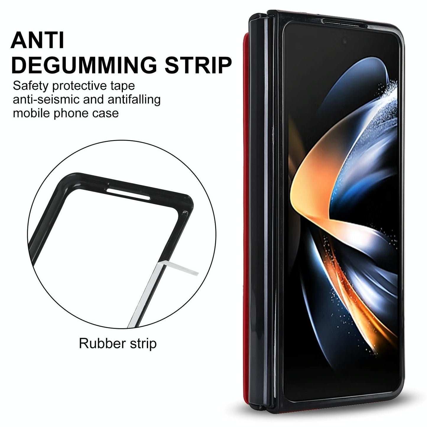 Double Buckle Foldable Phone Case with Pen Slot for Samsung Galaxy Z Fold4 5G – Rose Gold