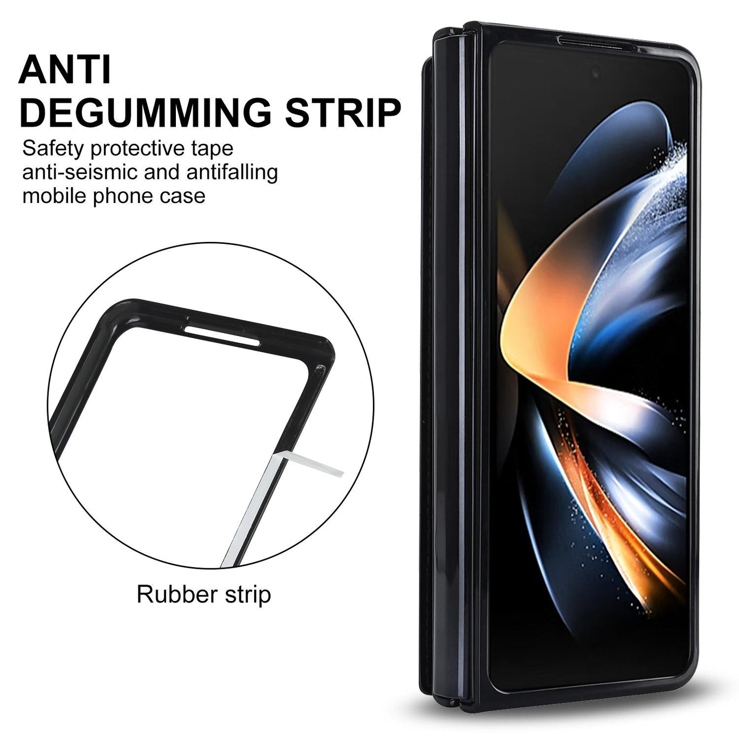 Double Buckle Foldable Phone Case with Pen Slot for Samsung Galaxy Z Fold4 5G – Rose Gold
