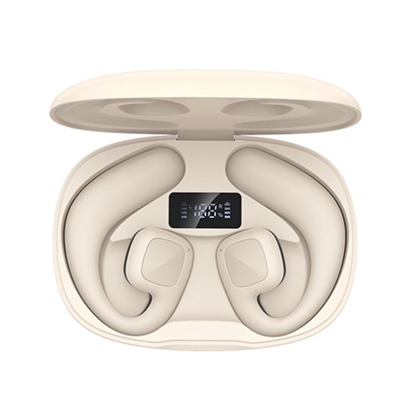 Wireless TWS Bluetooth Earbuds – Air Conduction Technology, Open-Ear Design – Khaki