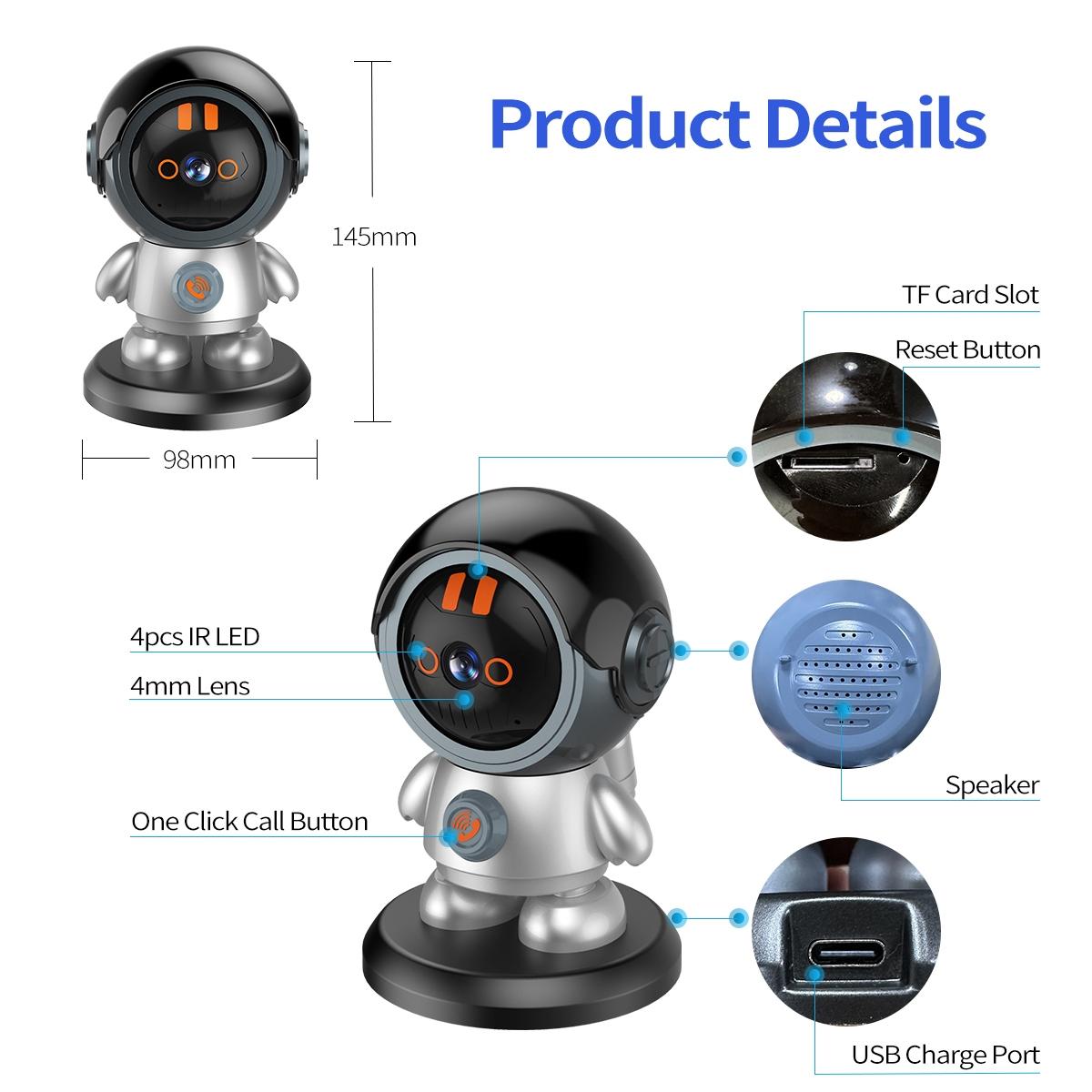 3MP WiFi IP Camera with Humanoid Detection – One-Click Call, Smart Motion Tracking, Two-Way Audio