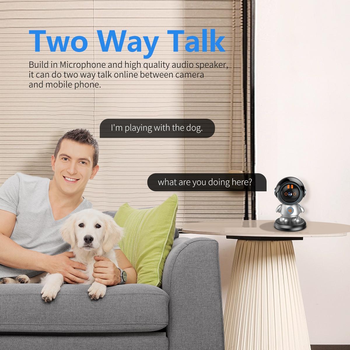 3MP WiFi IP Camera with Humanoid Detection – One-Click Call, Smart Motion Tracking, Two-Way Audio