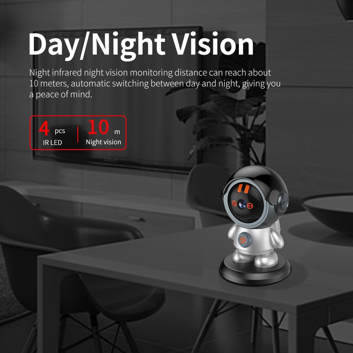 3MP WiFi IP Camera with Humanoid Detection – One-Click Call, Smart Motion Tracking, Two-Way Audio