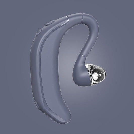 Business Bluetooth Earphones with Left/Right Rotation – Wireless Single-Ear Headset (Grey)