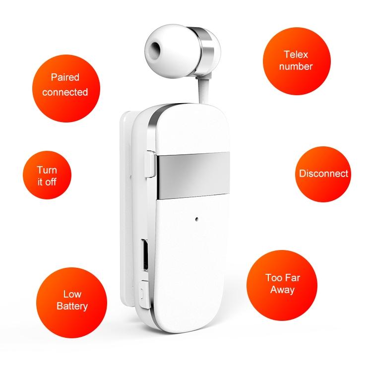 Wireless Bluetooth Earphone with Vibration Reminder – Hands-Free Calling – Yellow