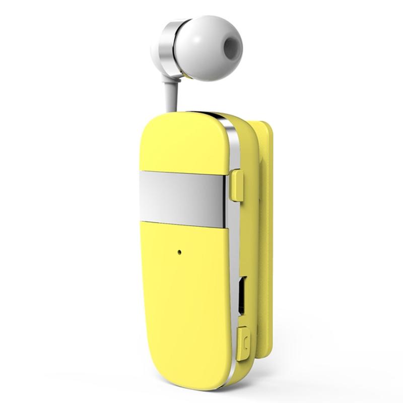 Wireless Bluetooth Earphone with Vibration Reminder – Hands-Free Calling – Yellow