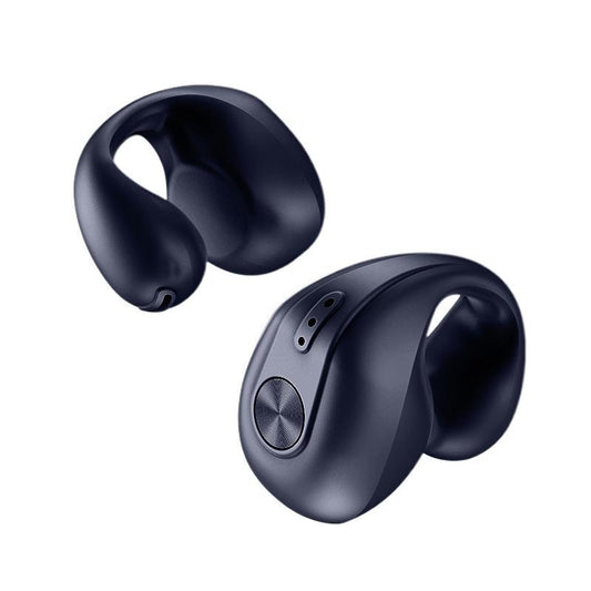 Mini Sport Clip Wireless Dual-Ear Bone Conduction Bluetooth Earphones – Blue, Lightweight & Secure Fit
