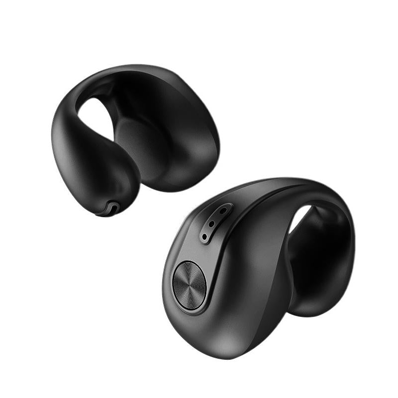 Mini Sport Clip Wireless Dual-Ear Bone Conduction Bluetooth Earphones – Blue, Lightweight & Secure Fit