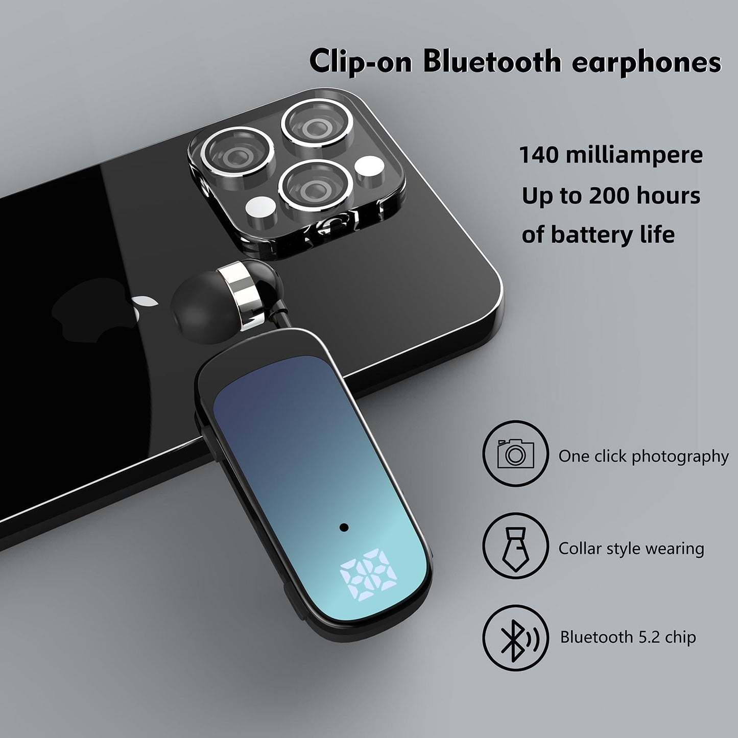 K65 Wireless Business Earbuds – Retractable Cable, Bluetooth Connectivity – Green