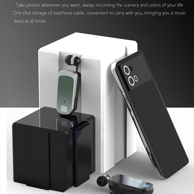 K65 Wireless Business Earbuds – Retractable Cable, Bluetooth Connectivity – Green