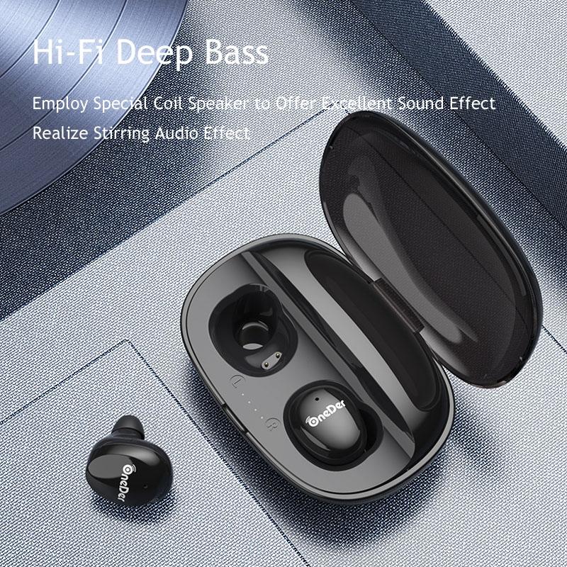 Waterproof TWS Bluetooth Earphones with HD Stereo Sound – Wireless In-Ear, Orange
