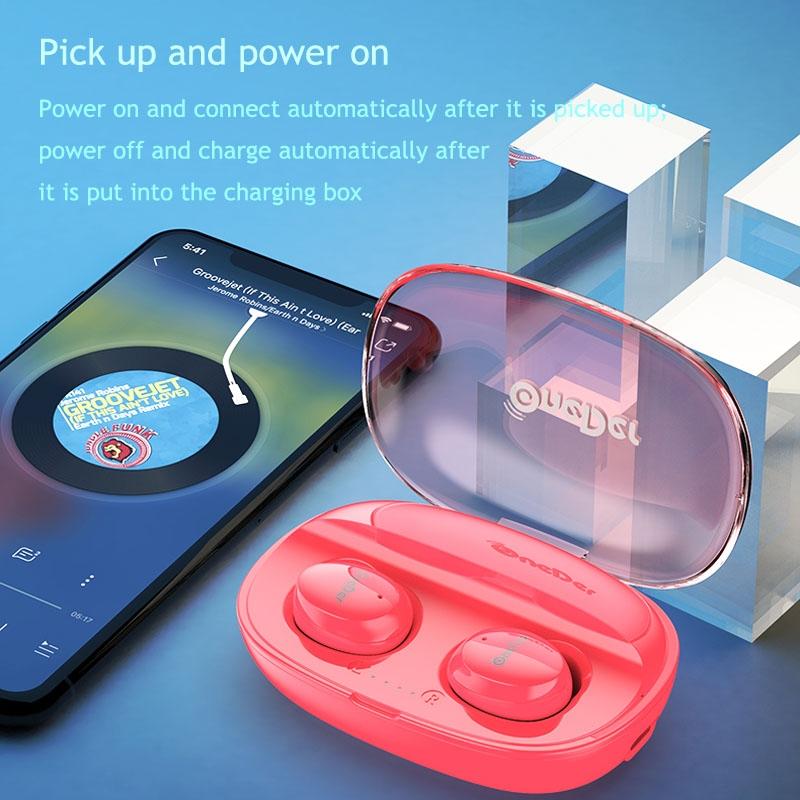 Waterproof TWS Bluetooth Earphones with HD Stereo Sound – Wireless In-Ear, Orange