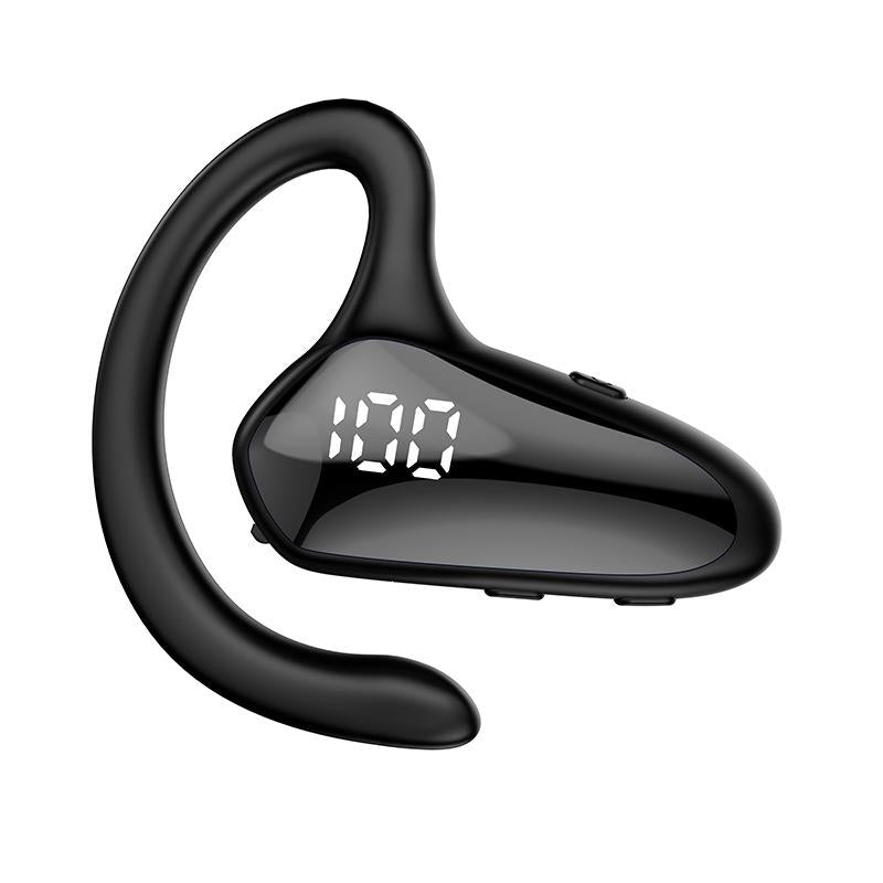 YX02 Bone Conduction Bluetooth Headset – Hanging Ear Design with Digital Display – Pink
