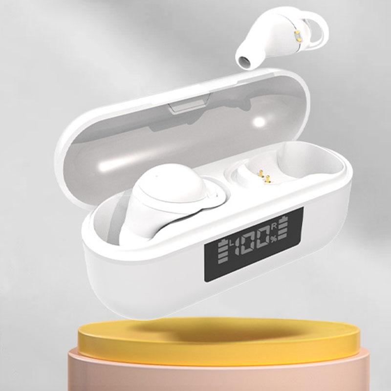 Wireless Noise-Cancelling Earbuds – Bluetooth 5.3, Digital LED Display, Charging Case, Hi-Fi Sound – Black
