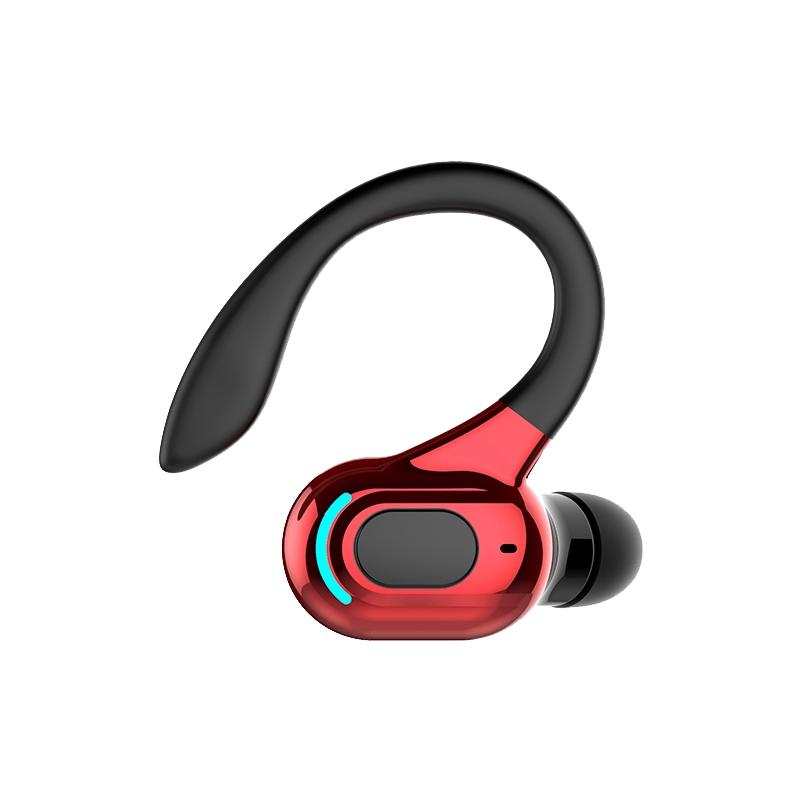 F8 Bluetooth 5.1 Wireless Sports Earphones – Ear-Mounted Stereo Headphones – Black & Blue