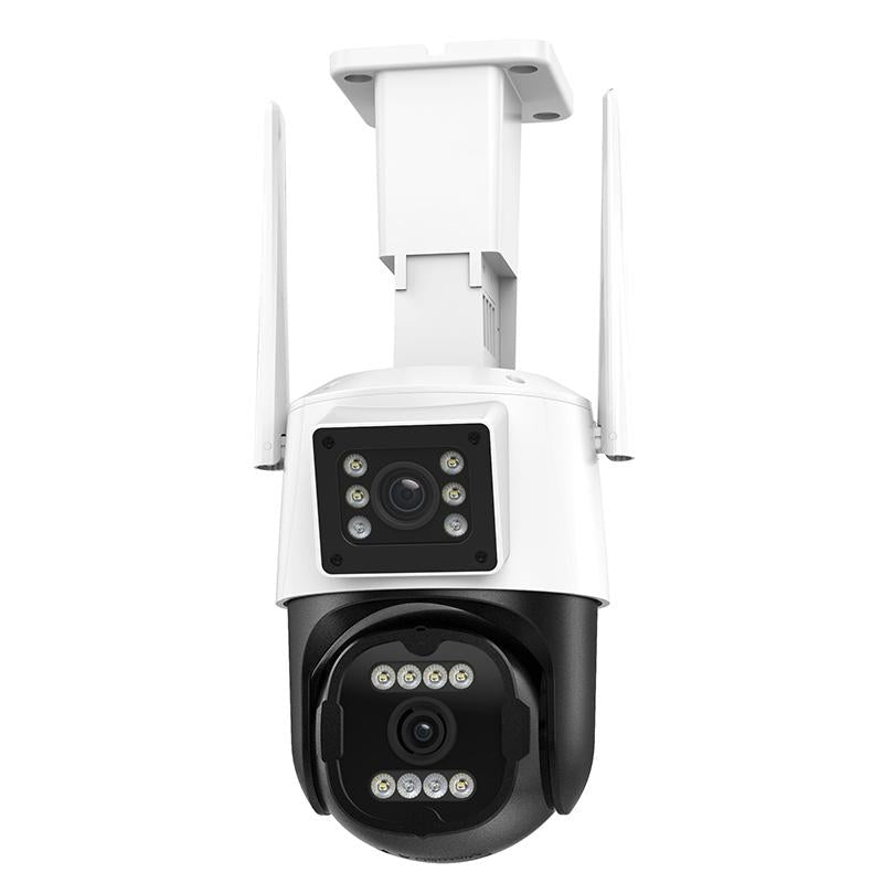 Smart Dual-Lens Dome Security Camera – AI Humanoid Detection, WiFi Alarm, Night Vision, 360° Coverage
