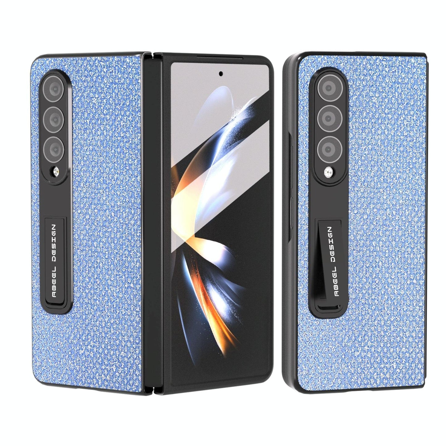 Diamond Edge Case with Holder for Samsung Galaxy Z Fold4 5G – Stylish Protective Design – Black