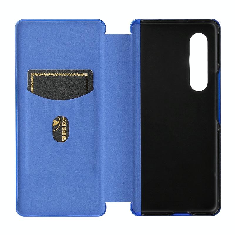 Samsung Galaxy Z Fold4 5G Carbon Fiber Leather Flip Case – Shockproof Full Cover – Green
