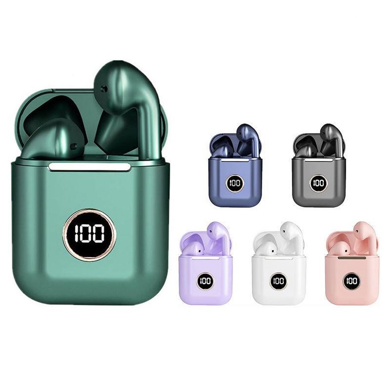 Wireless Sport Bluetooth Headphones with LED Display & Noise Reduction – Blue, Sweatproof, Deep Bass