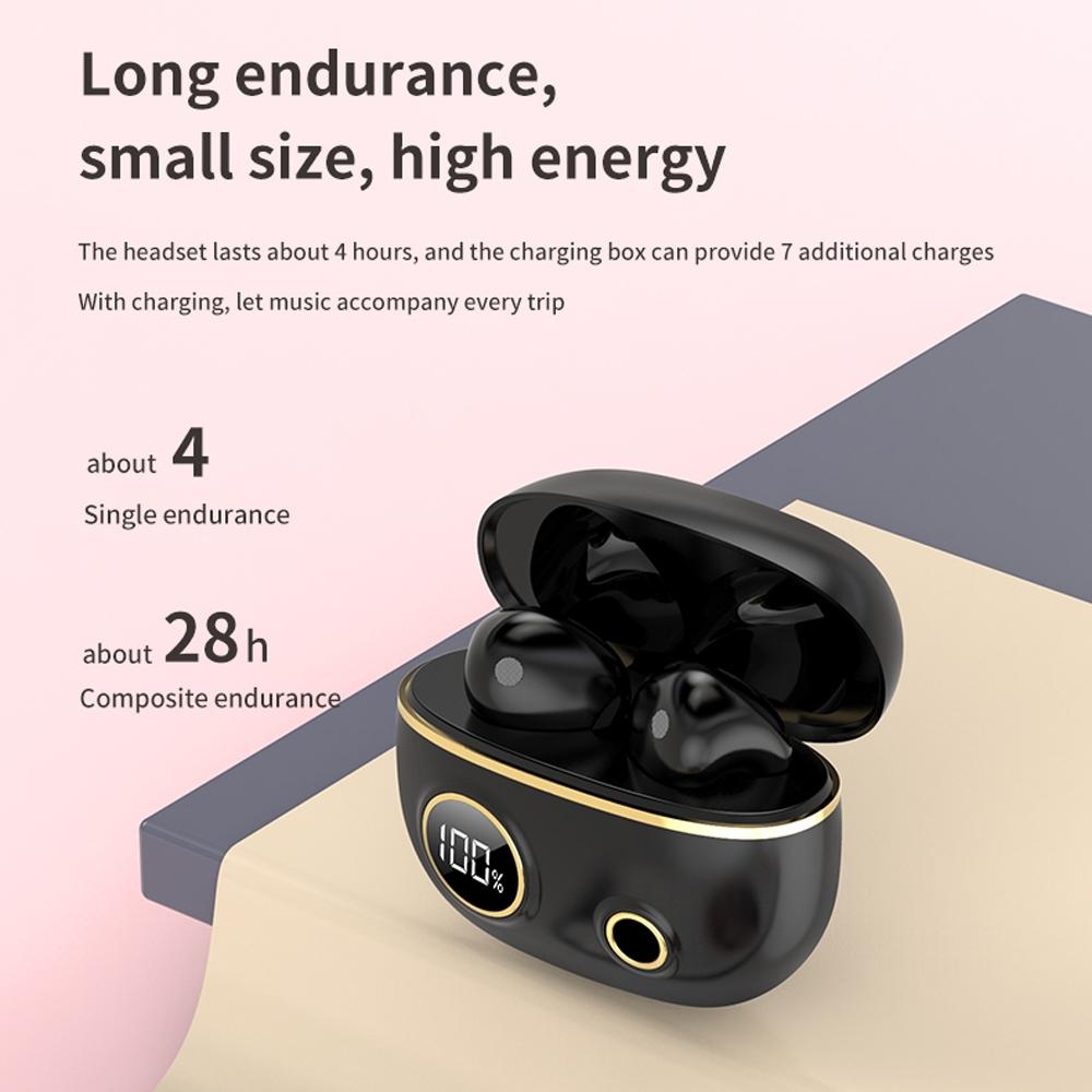Waterproof 9D Stereo Bluetooth Earphones with Charging Case – Wireless In-Ear, Red