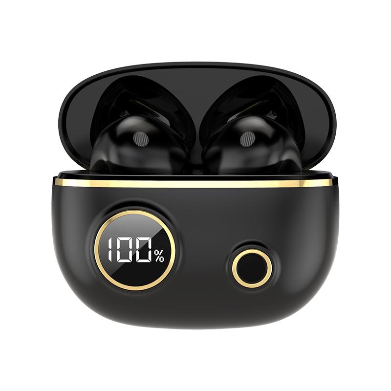 Waterproof 9D Stereo Bluetooth Earphones with Charging Case – Wireless In-Ear, Red