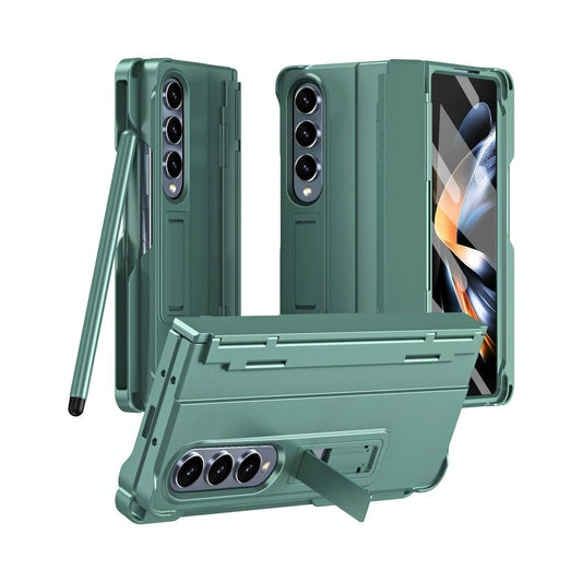 Shockproof Diamond Case with Hinge and Pen for Samsung Galaxy Z Fold4 5G – Durable Green Protection