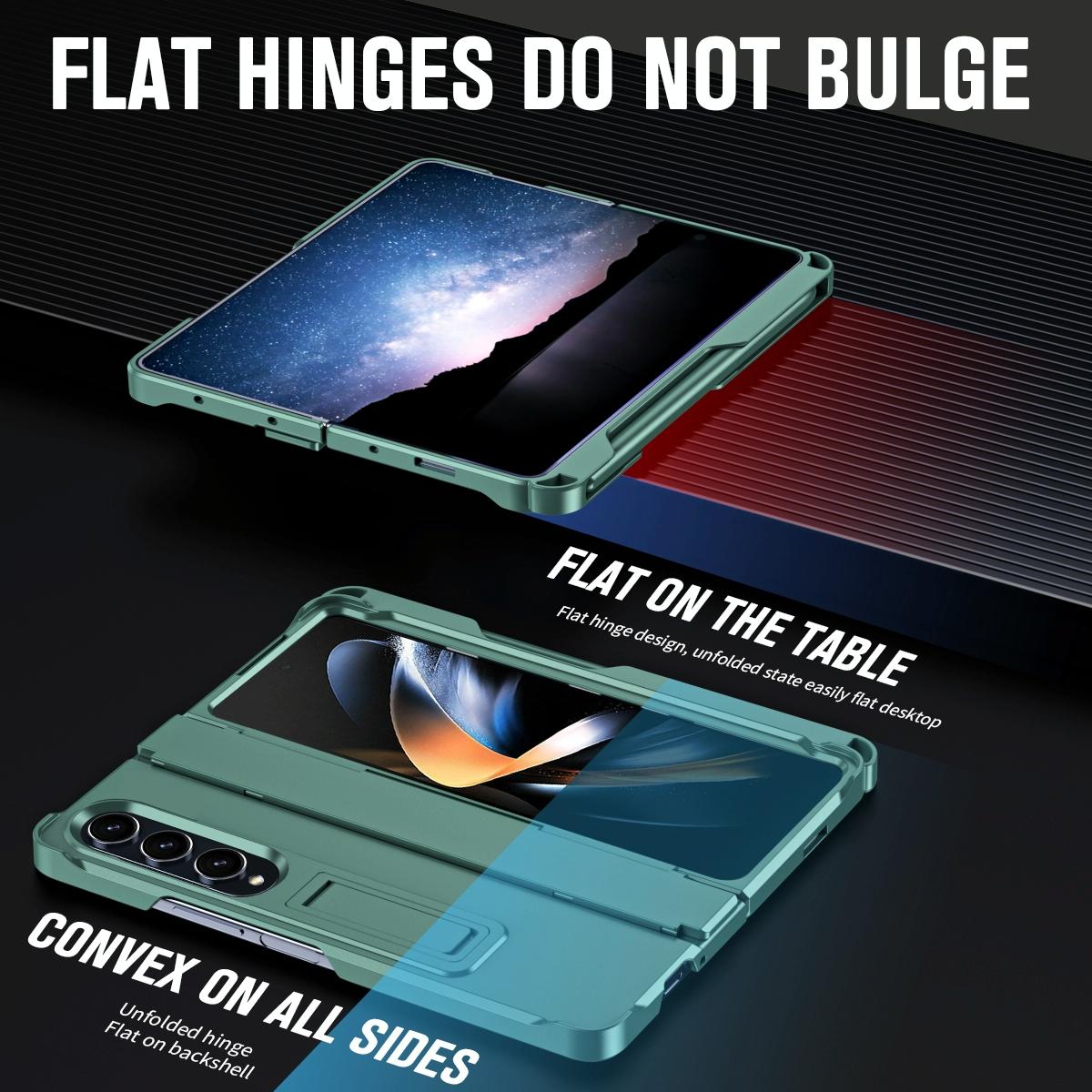 Shockproof Diamond Case with Hinge and Pen for Samsung Galaxy Z Fold4 5G – Durable Green Protection