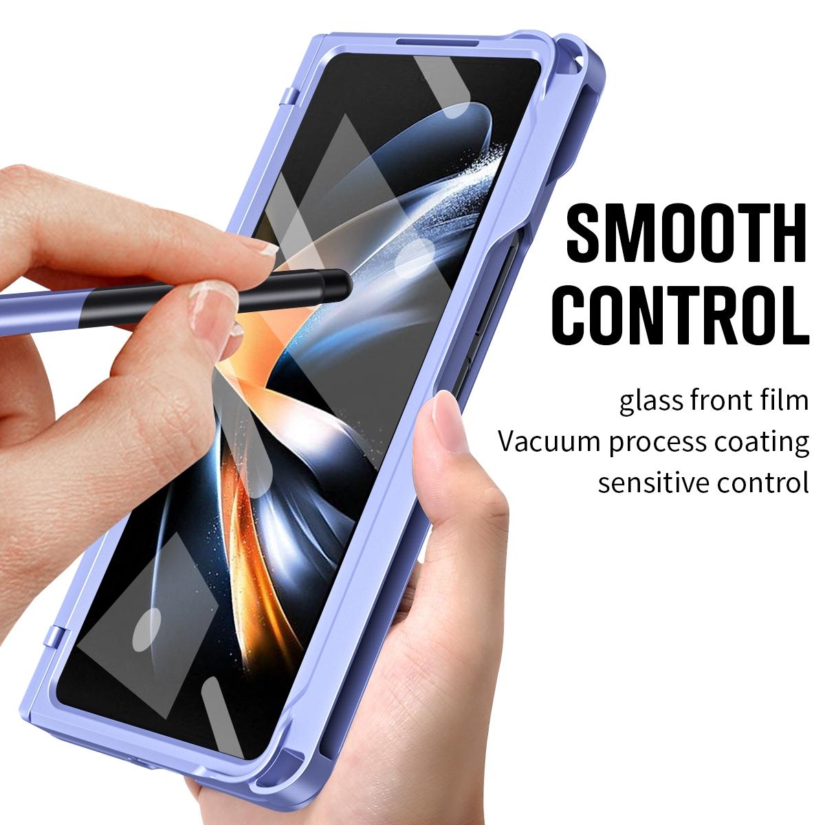 Shockproof Diamond Case with Hinge and Pen for Samsung Galaxy Z Fold4 5G – Durable Green Protection
