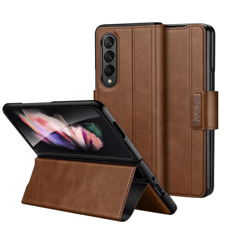 Samsung Galaxy Z Fold4 5G Magnetic Leather Flip Case – Full Protection All-Inclusive Cover – Blue