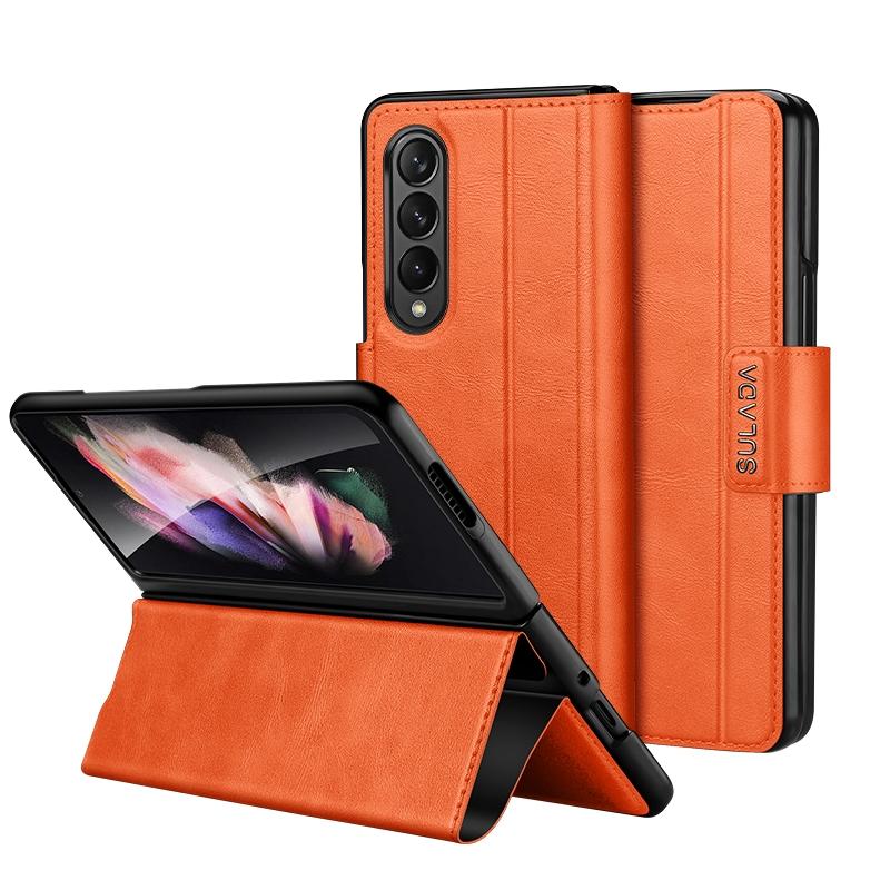 Samsung Galaxy Z Fold4 5G Magnetic Leather Flip Case – Full Protection All-Inclusive Cover – Blue