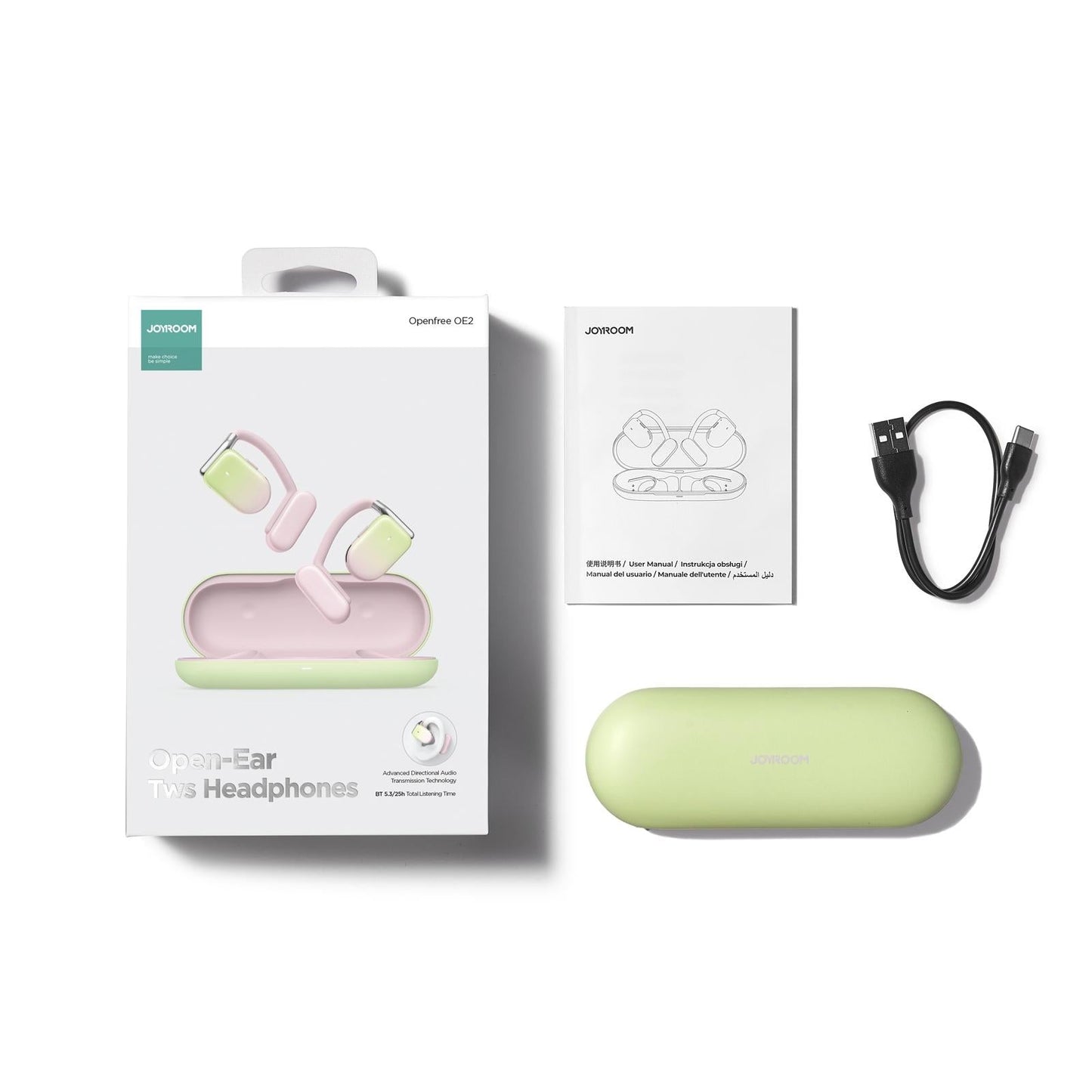 Waterproof True Wireless Bluetooth Earbuds – Noise-Cancelling In-Ear Headphones – Orange