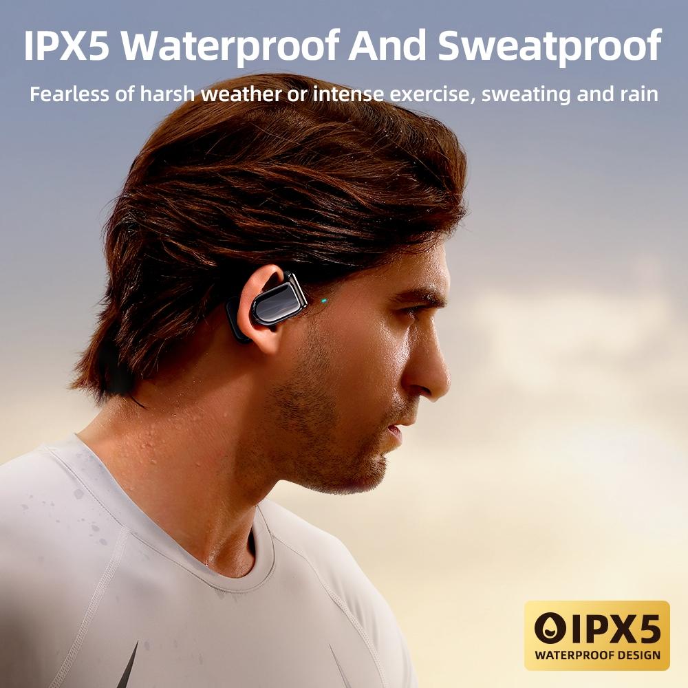 Waterproof True Wireless Bluetooth Earbuds – Noise-Cancelling In-Ear Headphones – Orange