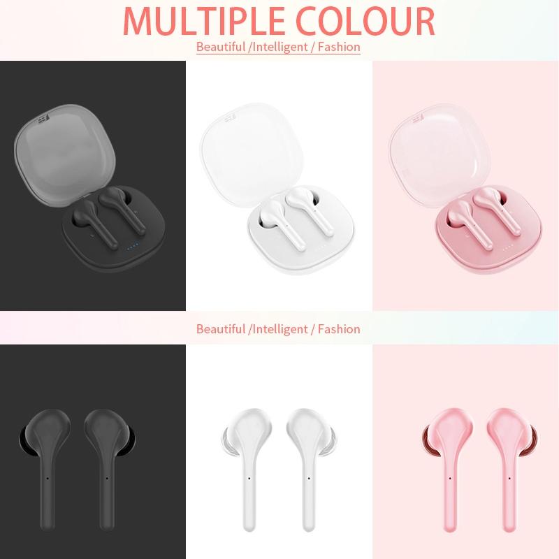 K88 TWS Wireless Bluetooth Earphones – Stereo Sports Earbuds with Charging Case, Touch Controls & Noise Isolation – Pink