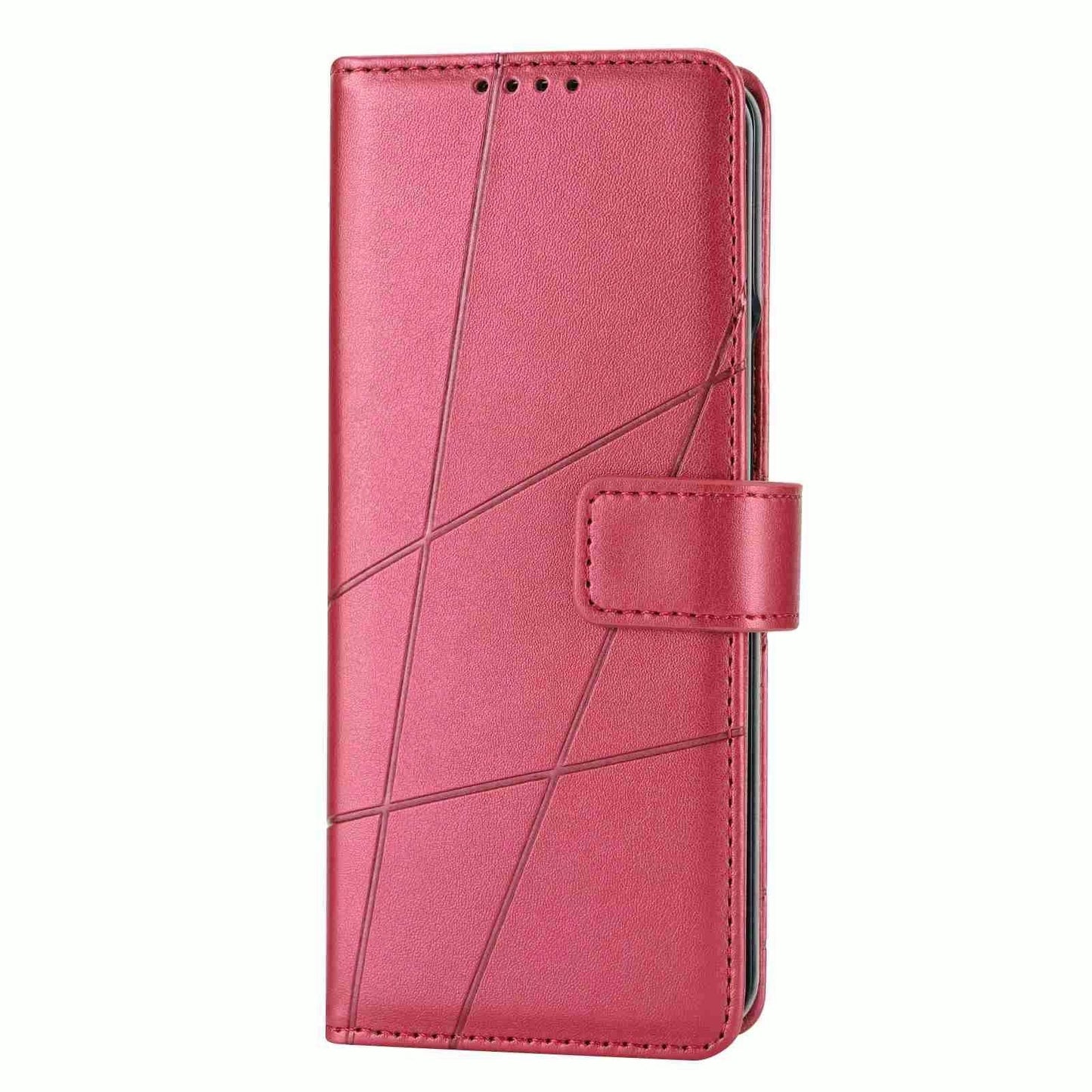 PU Leather Embossed Phone Case for Samsung Galaxy Z Fold4 5G – Slim Protective Cover – Purple