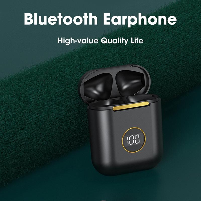 Wireless Sport Bluetooth Headphones with LED Display & Noise Reduction – Orange/Pink, Sweatproof, Deep Bass